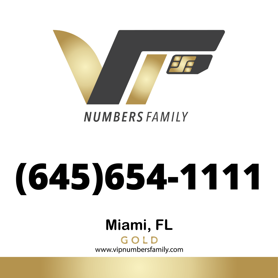 Gold VIP Number (645) 654-1111