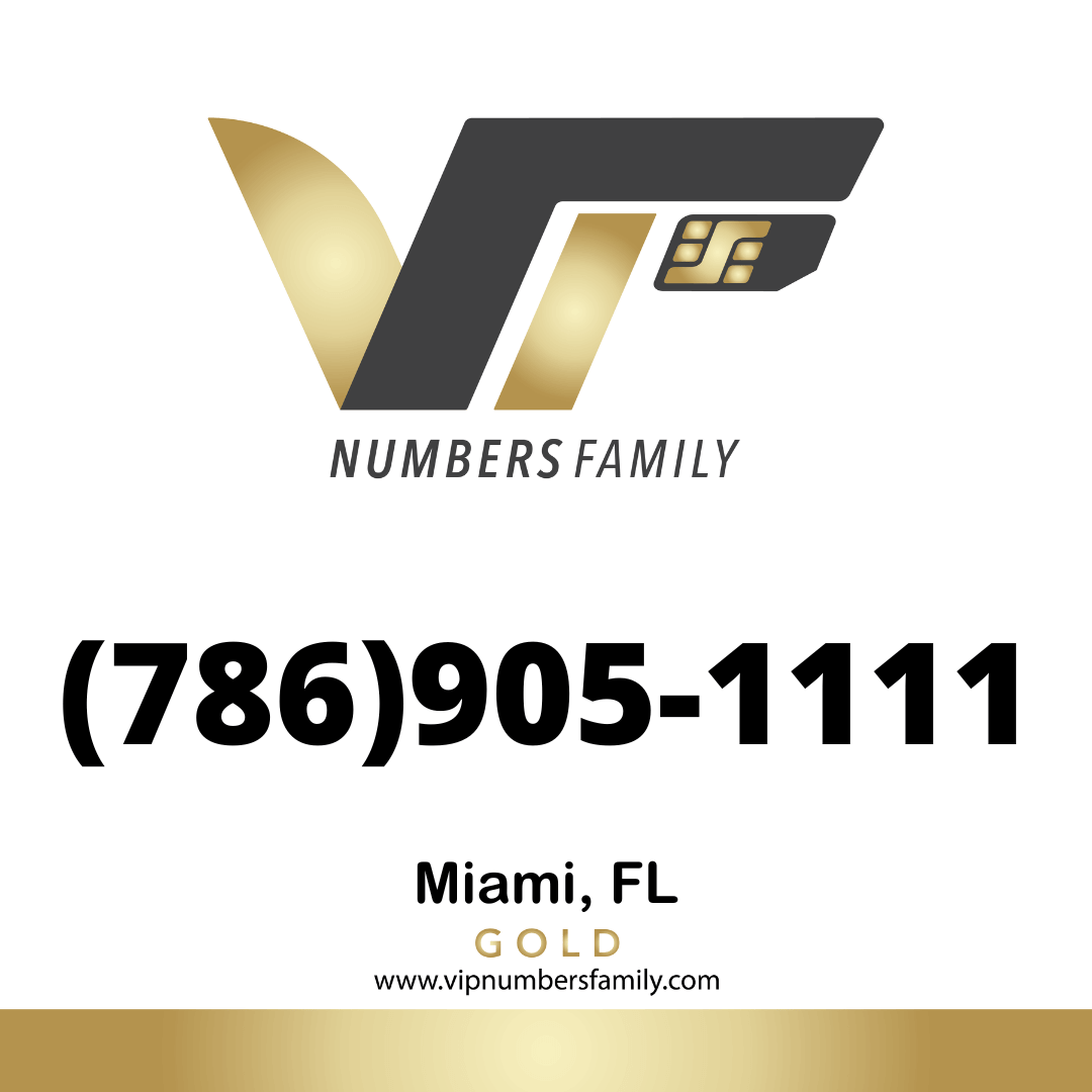 Gold VIP Number (786) 905-1111