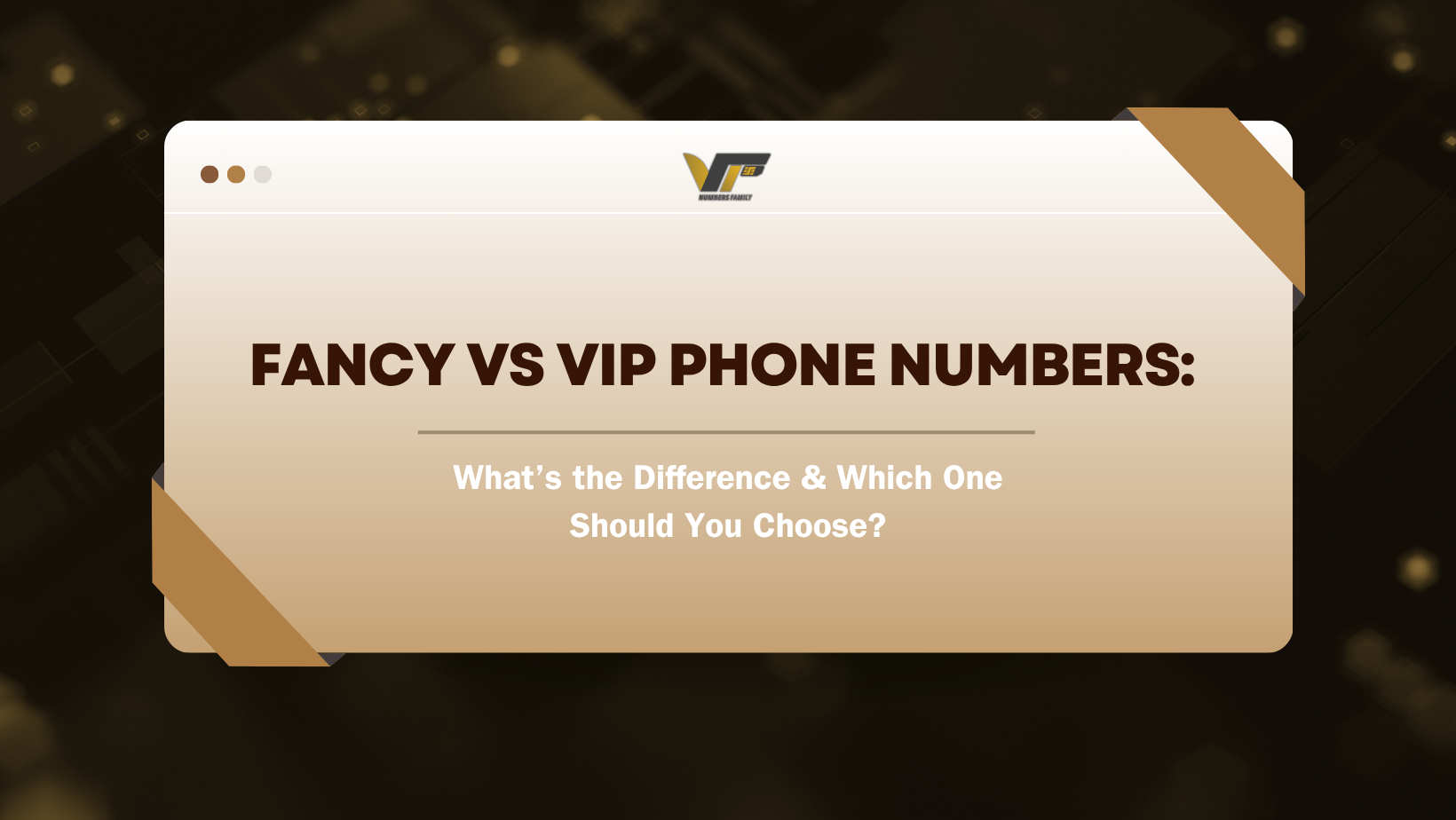 Fancy vs VIP Phone Numbers: What’s the Difference | VIP Numbers Family ...