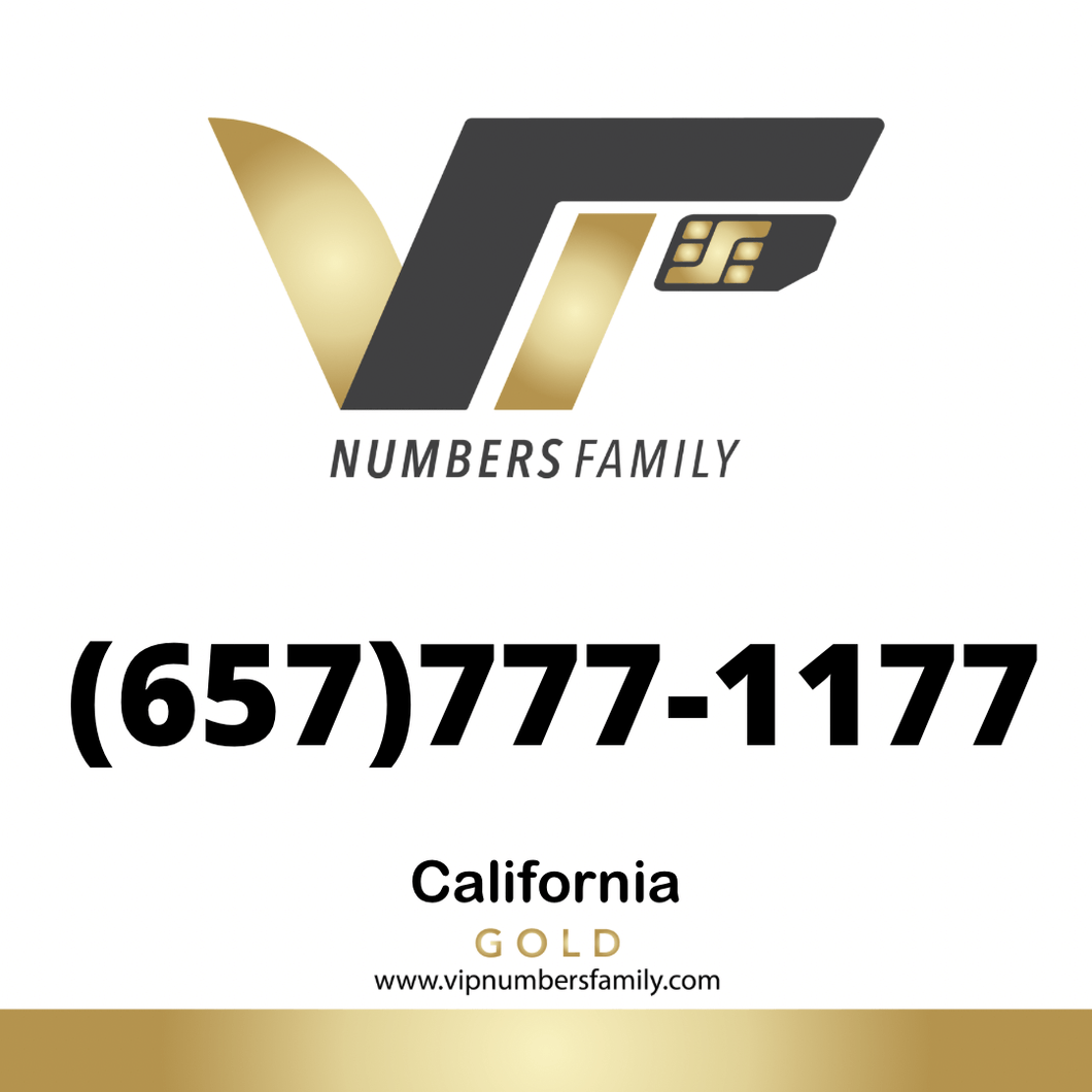 Gold VIP Number (657) 777-1177