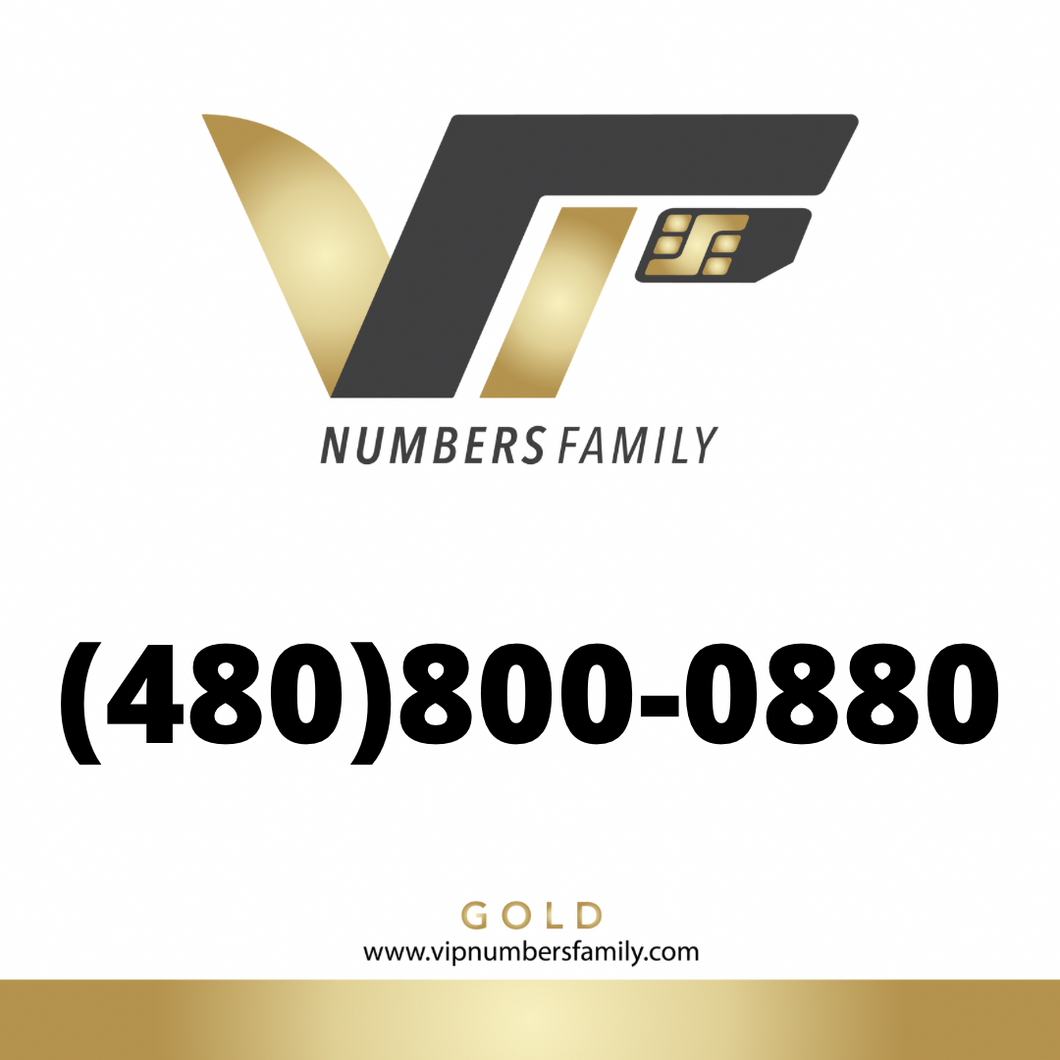 Gold VIP Number (480) 800-0880