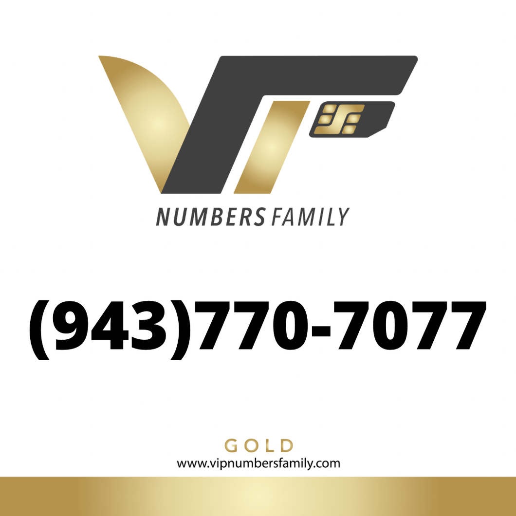 Gold VIP Number (943) 770-7077