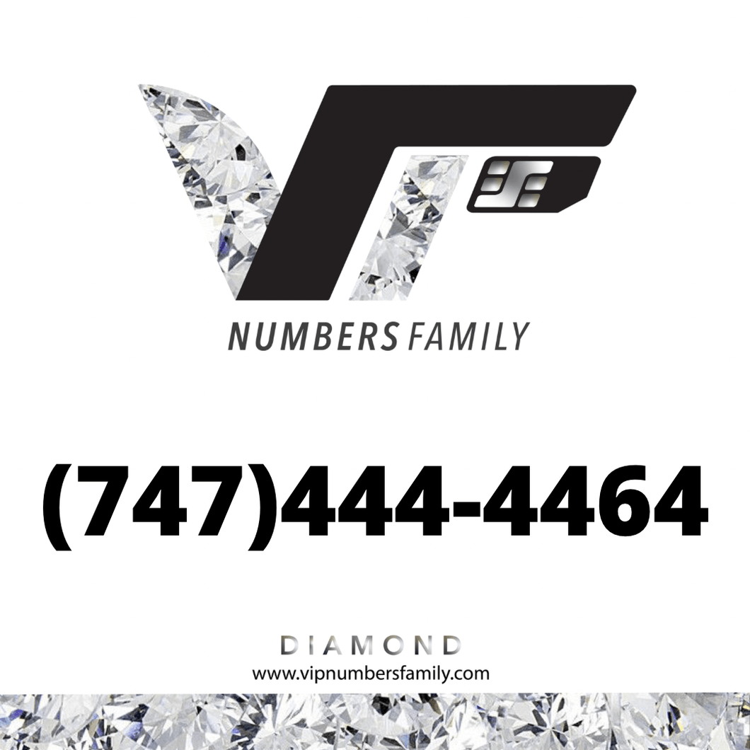 Diamond VIP Number (747) 444-4464