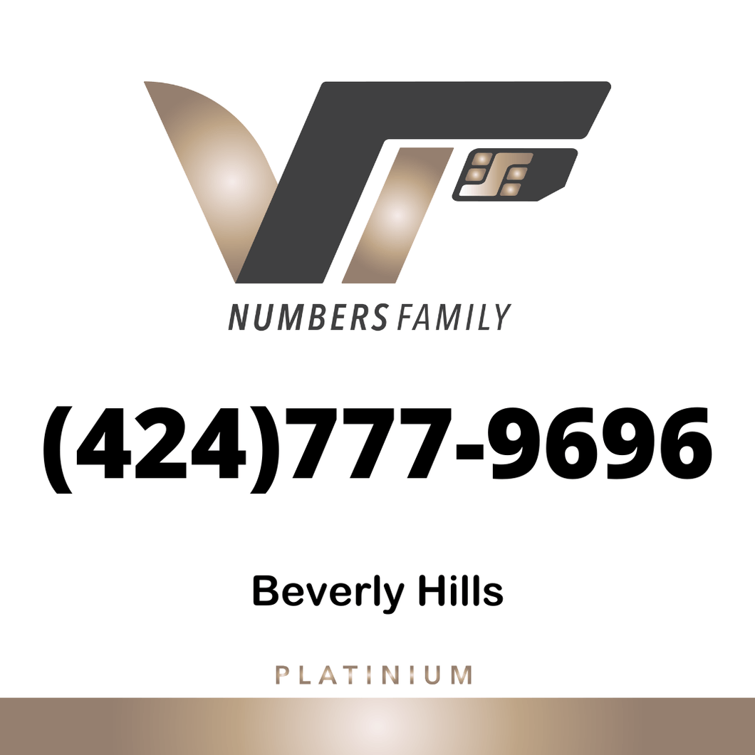 Platinum VIP Number (424) 777-9696