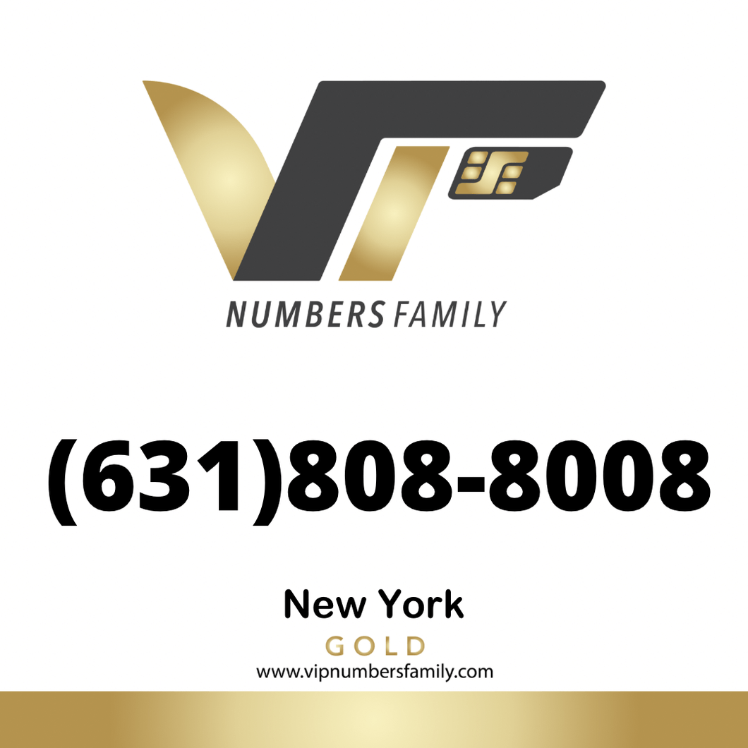 Gold VIP Number (631) 808-8008