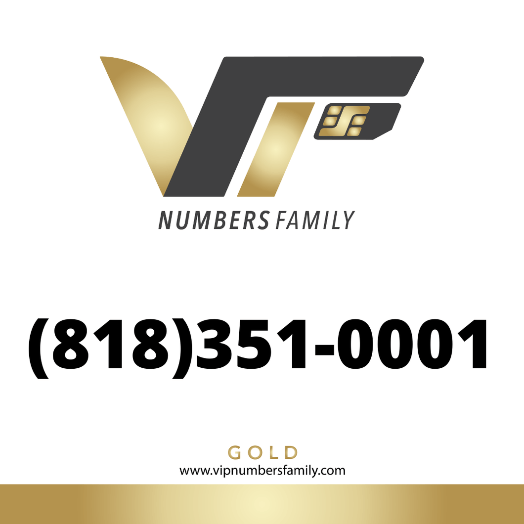 VIP Numbers Family logo with the vip phone number with a rare area code  Visit vipnumbersfamily.com to purchase usa number