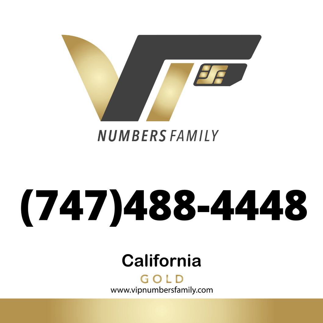 Gold VIP Number (747) 488-4448