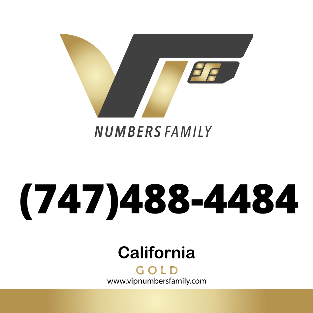 Gold VIP Number (747) 488-4484