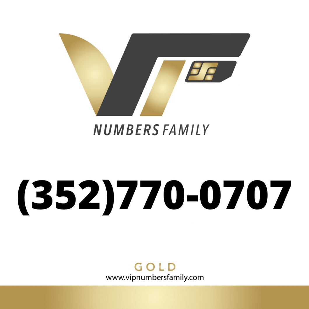 Gold VIP Number (352) 770-0707