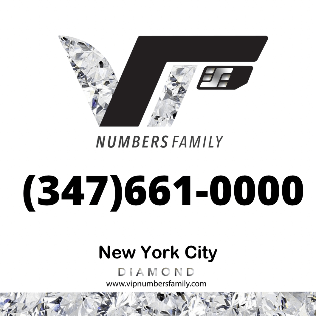 Diamond VIP Number (347) 661-0000