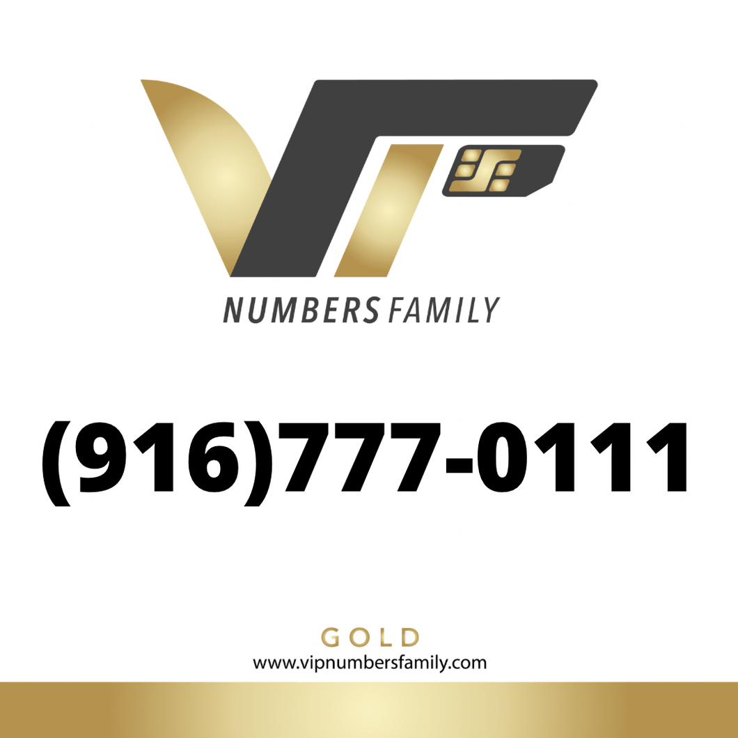Gold VIP Number (916) 777-0111