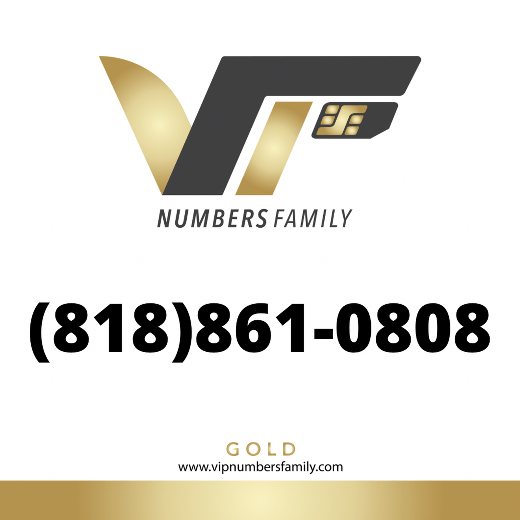 Gold VIP Number (818) 861-0808