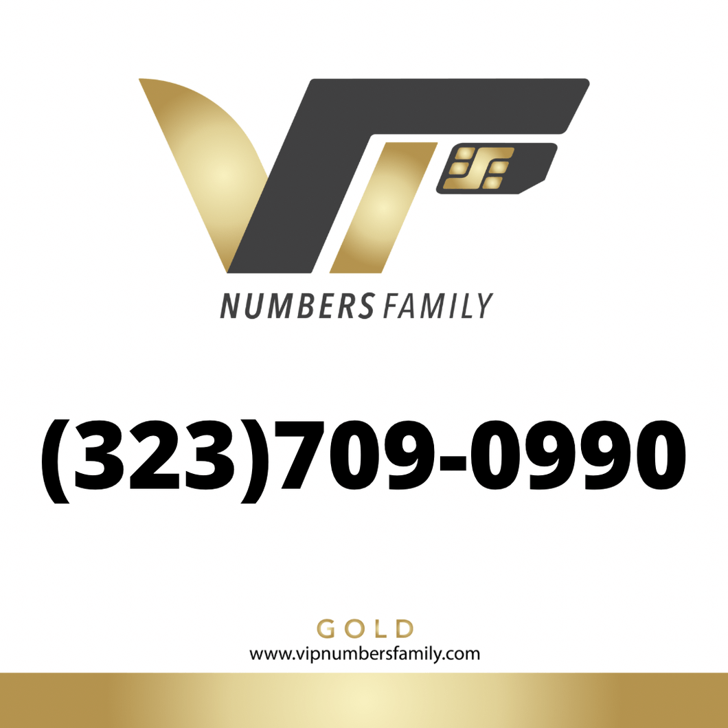 Gold VIP Number (323) 709-0990
