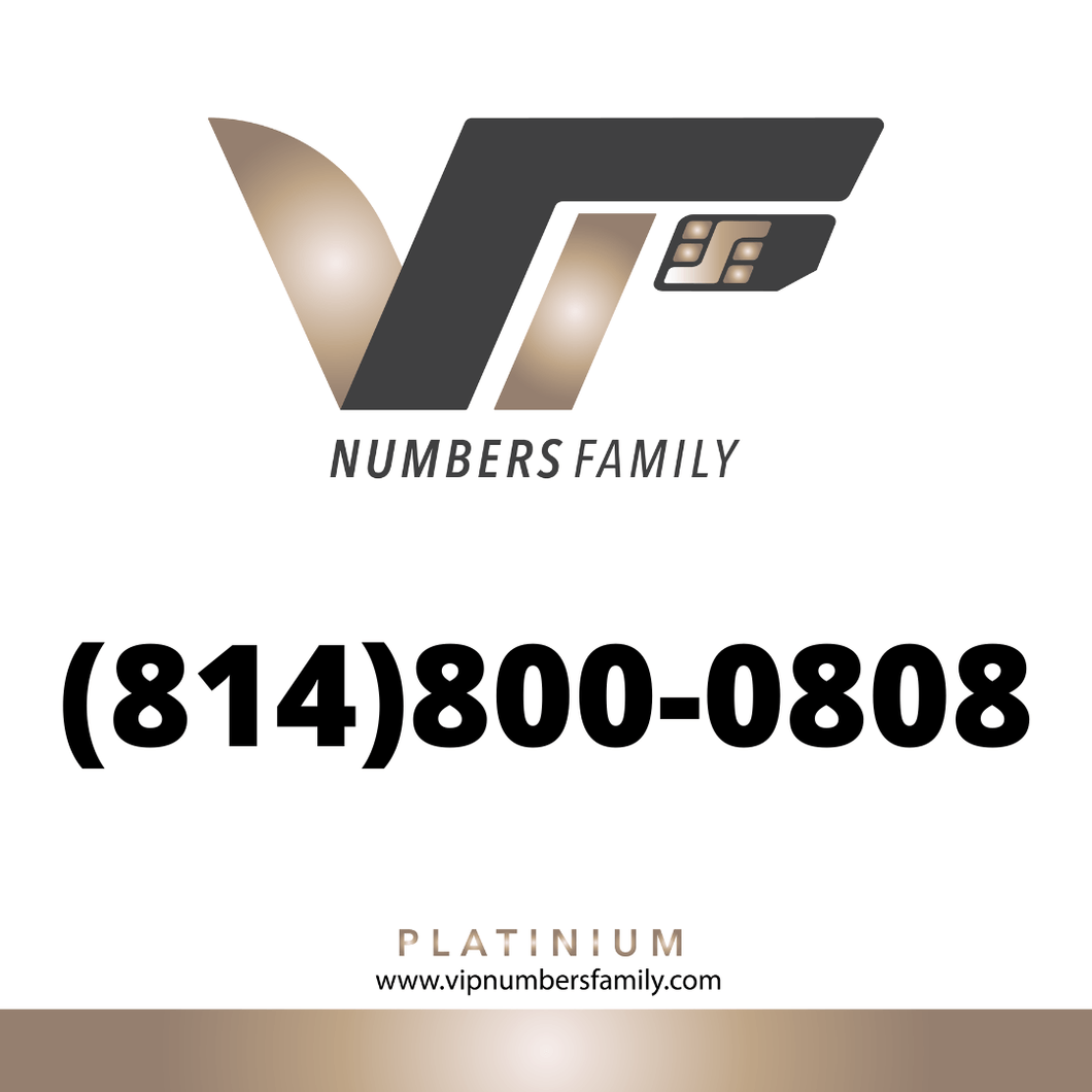 Platinum VIP Number (814) 800-0808