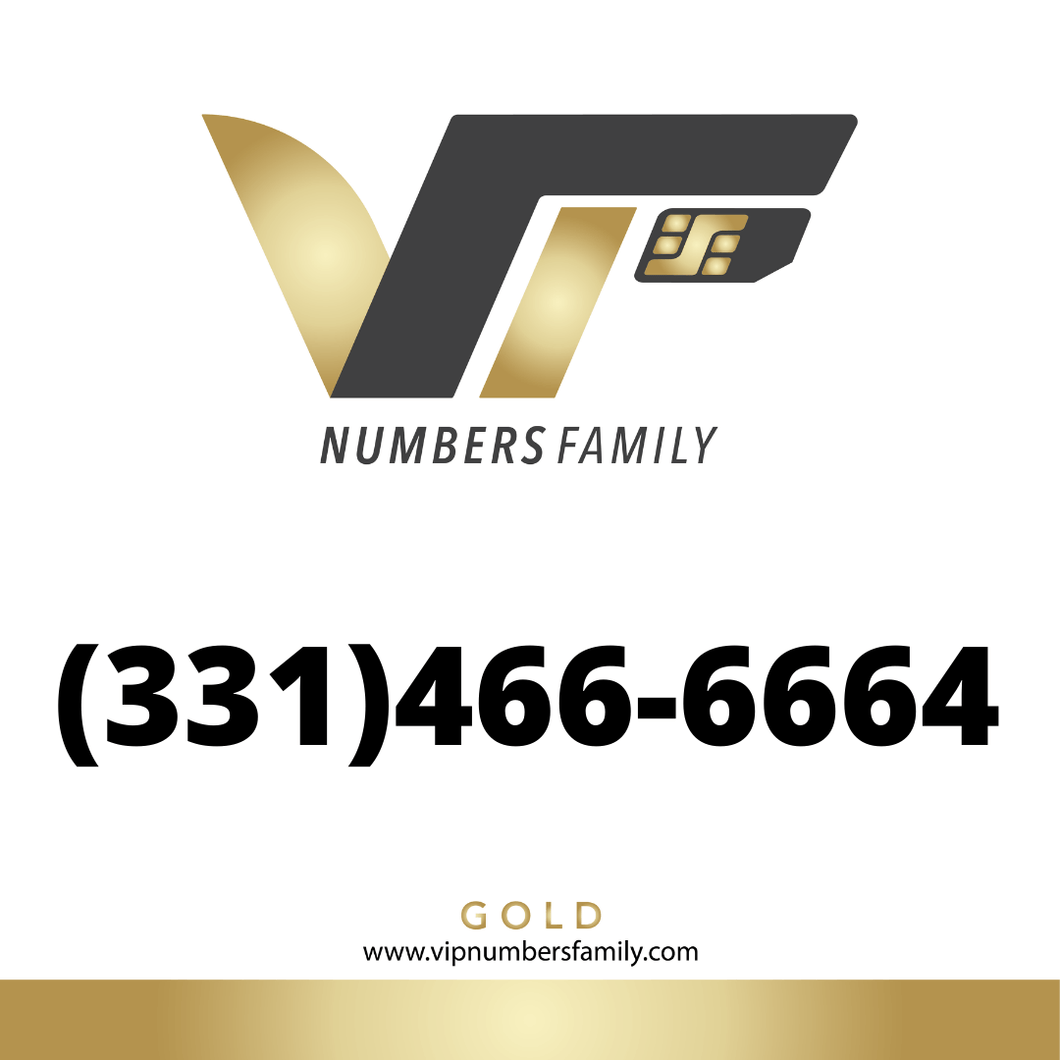 Gold VIP Number (331) 466-6664