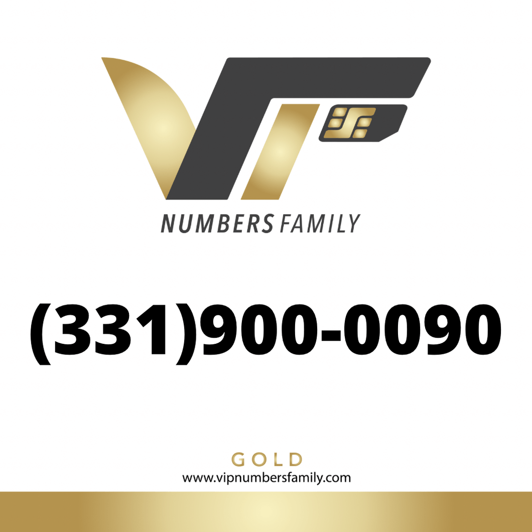 Gold VIP Number (331) 900-0090