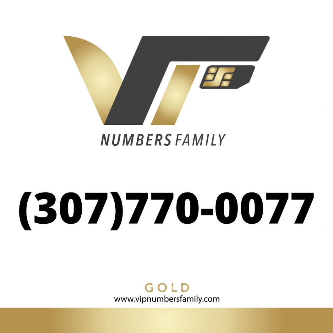 Gold VIP Number (307) 770-0077