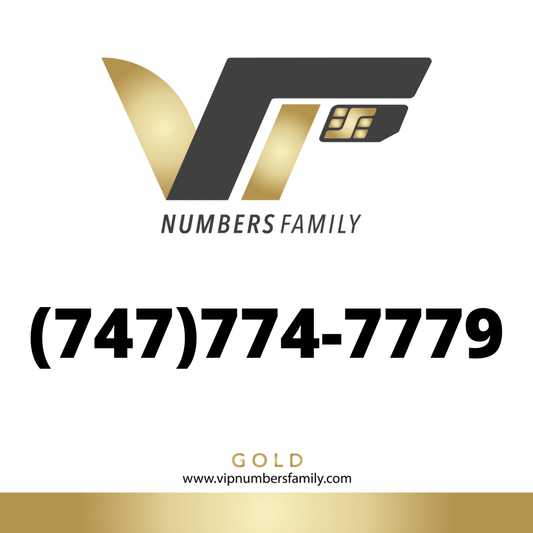 Gold VIP Number (747) 774-7779