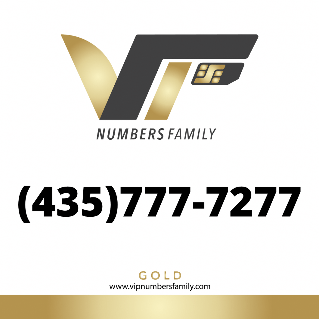 Gold VIP Number (435) 777-7277