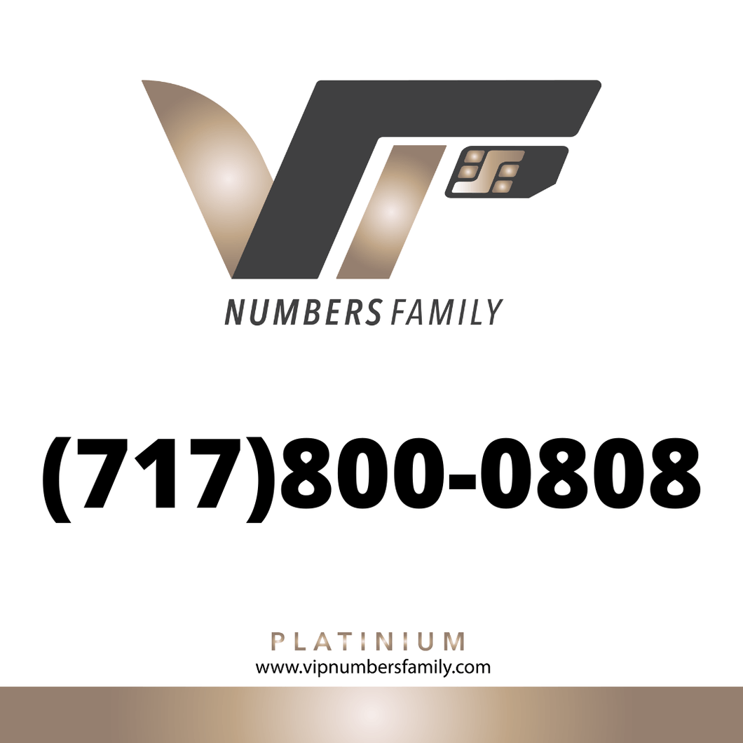Platinum VIP Number (717) 800-0808