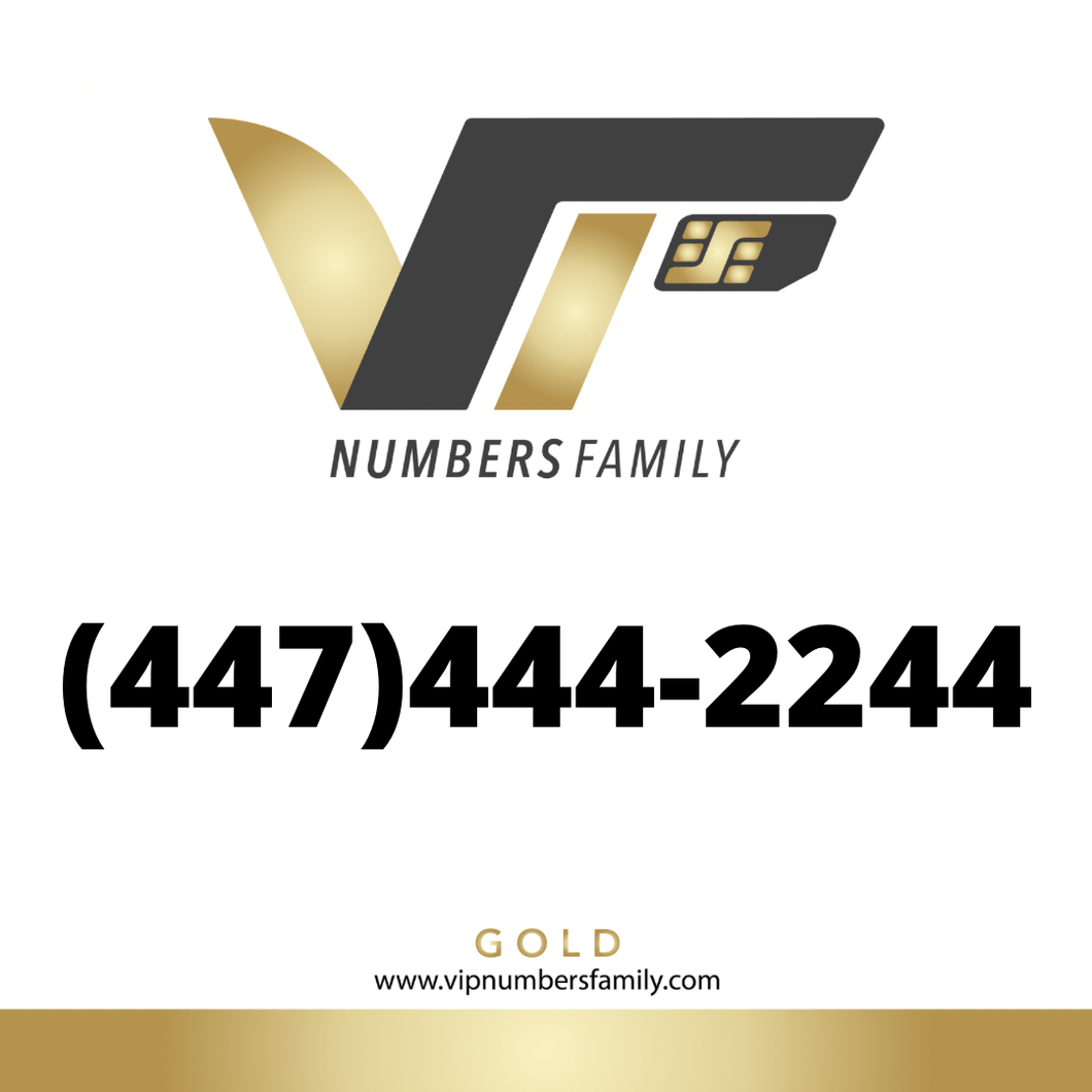 Gold VIP Number (447) 444-2244