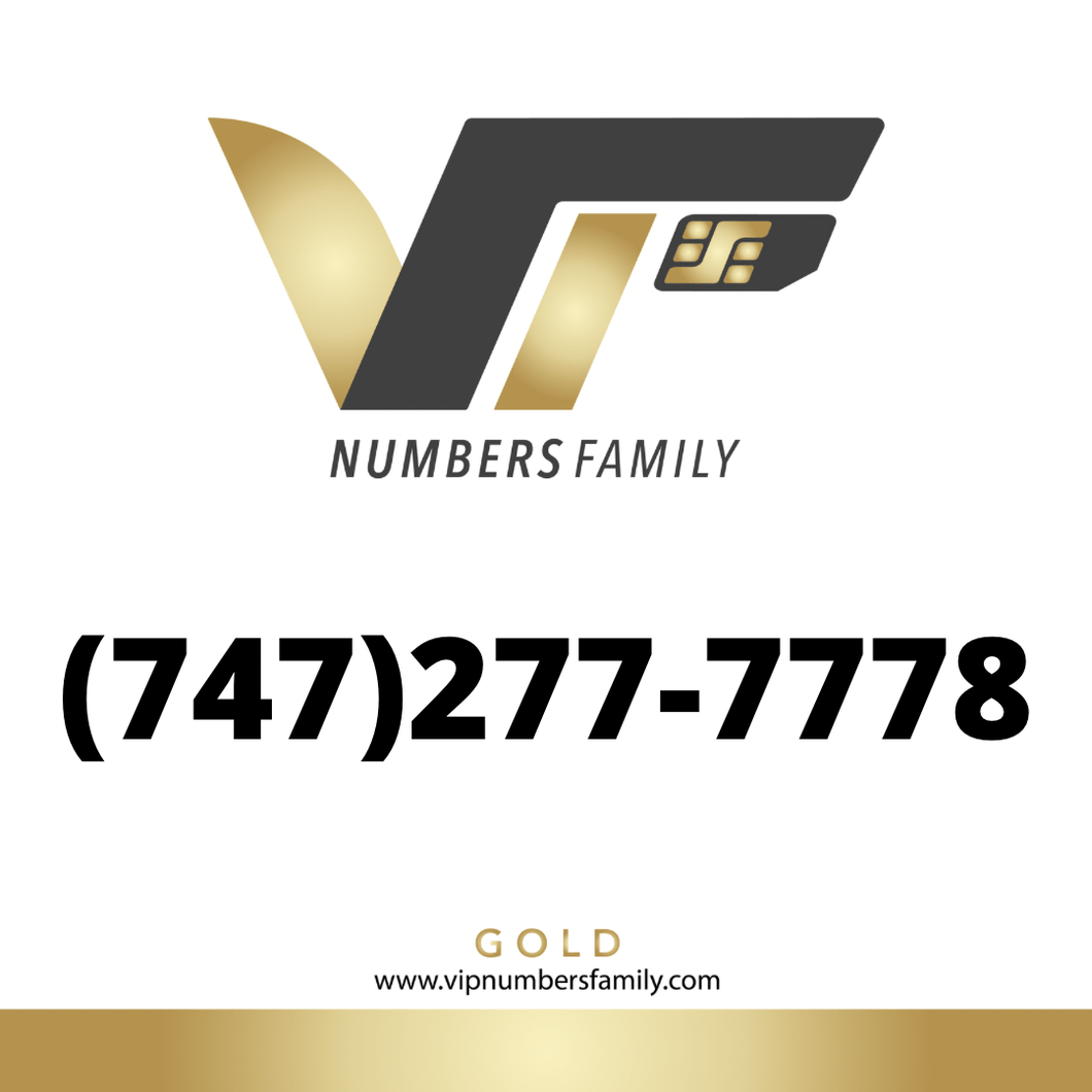 Gold VIP Number (747) 277-7778