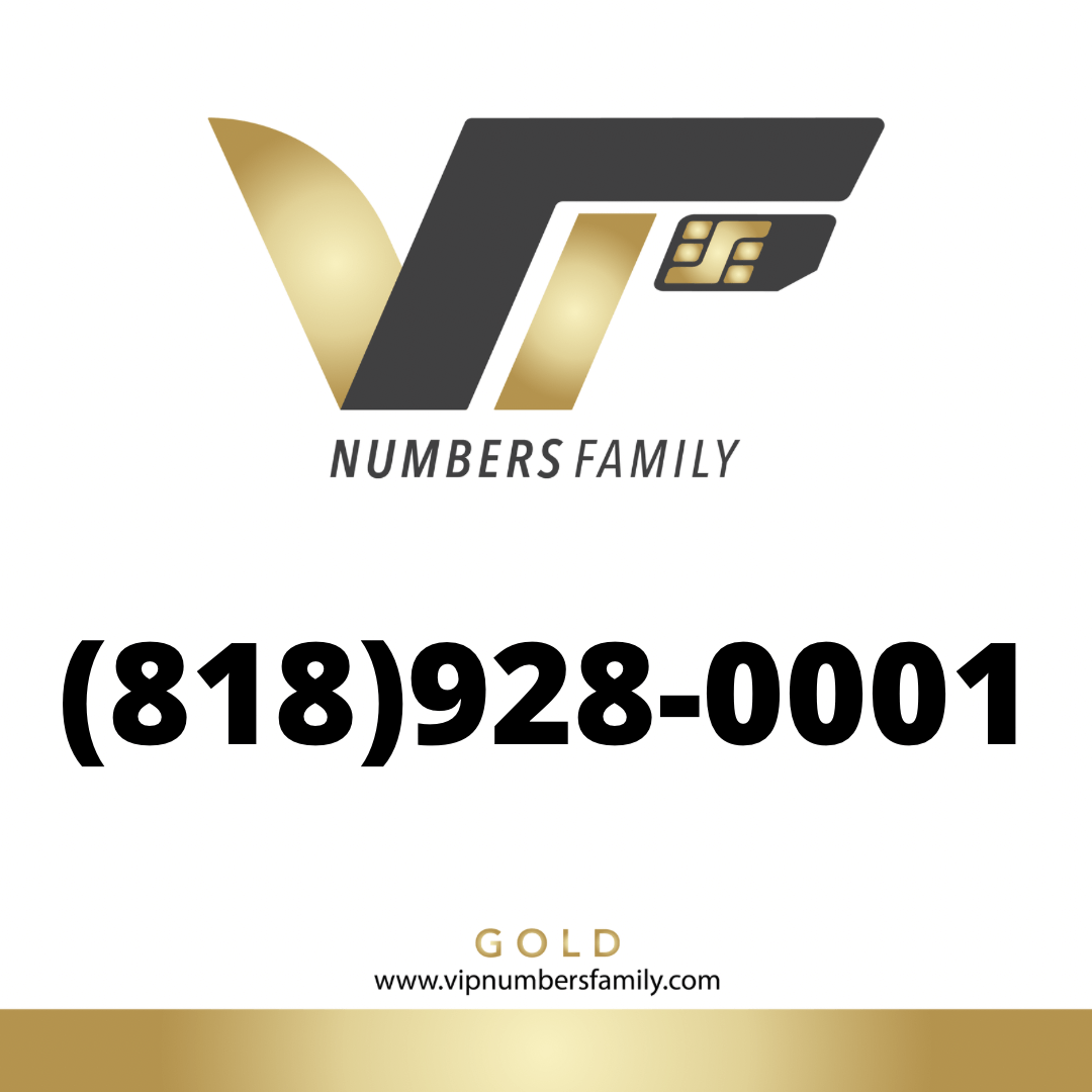 Gold VIP Number (818) 928-0001