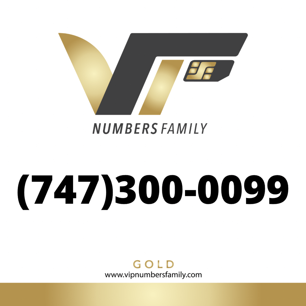 Gold VIP Number (747) 300-0099