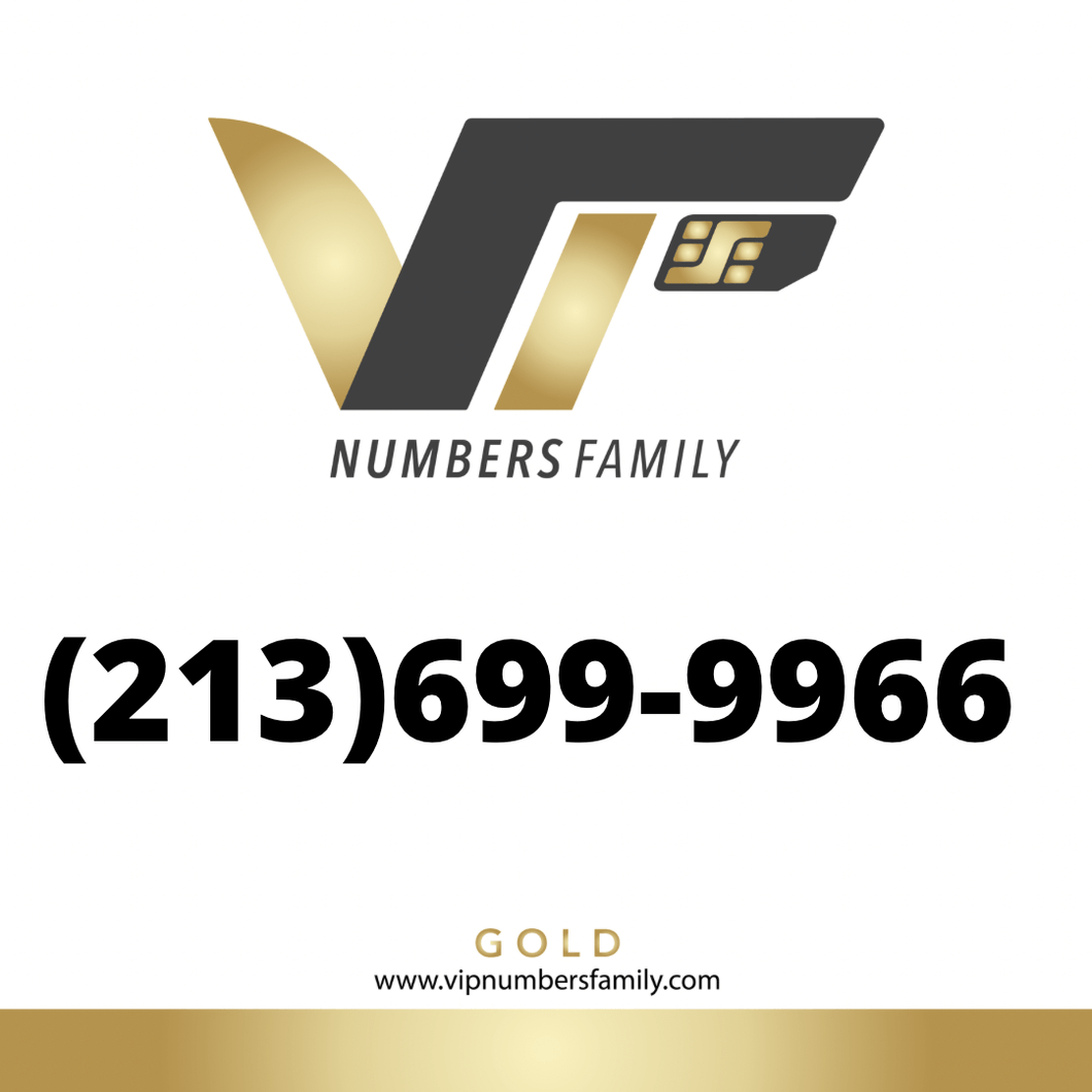 Gold VIP Number (213) 699-9966