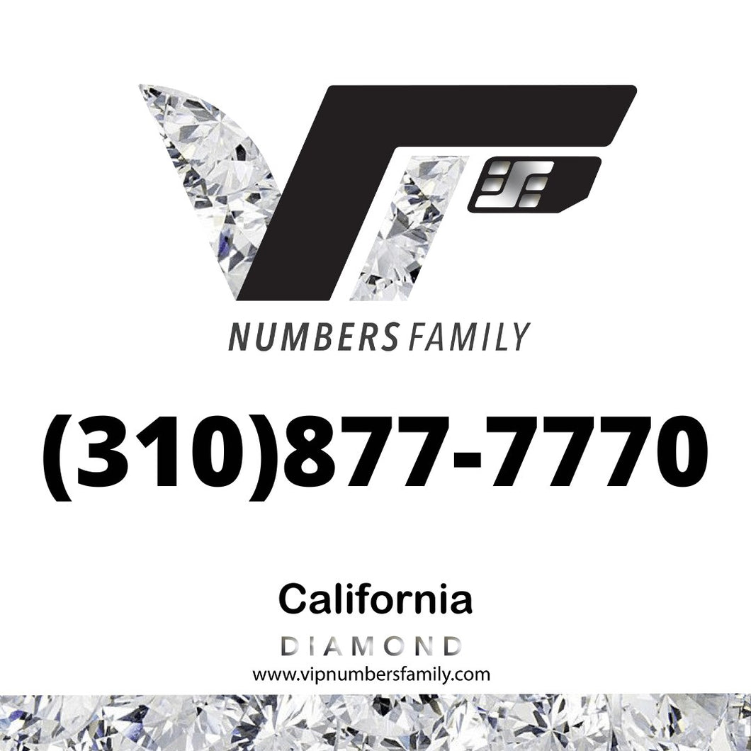 Diamond VIP Number (310) 877-7770