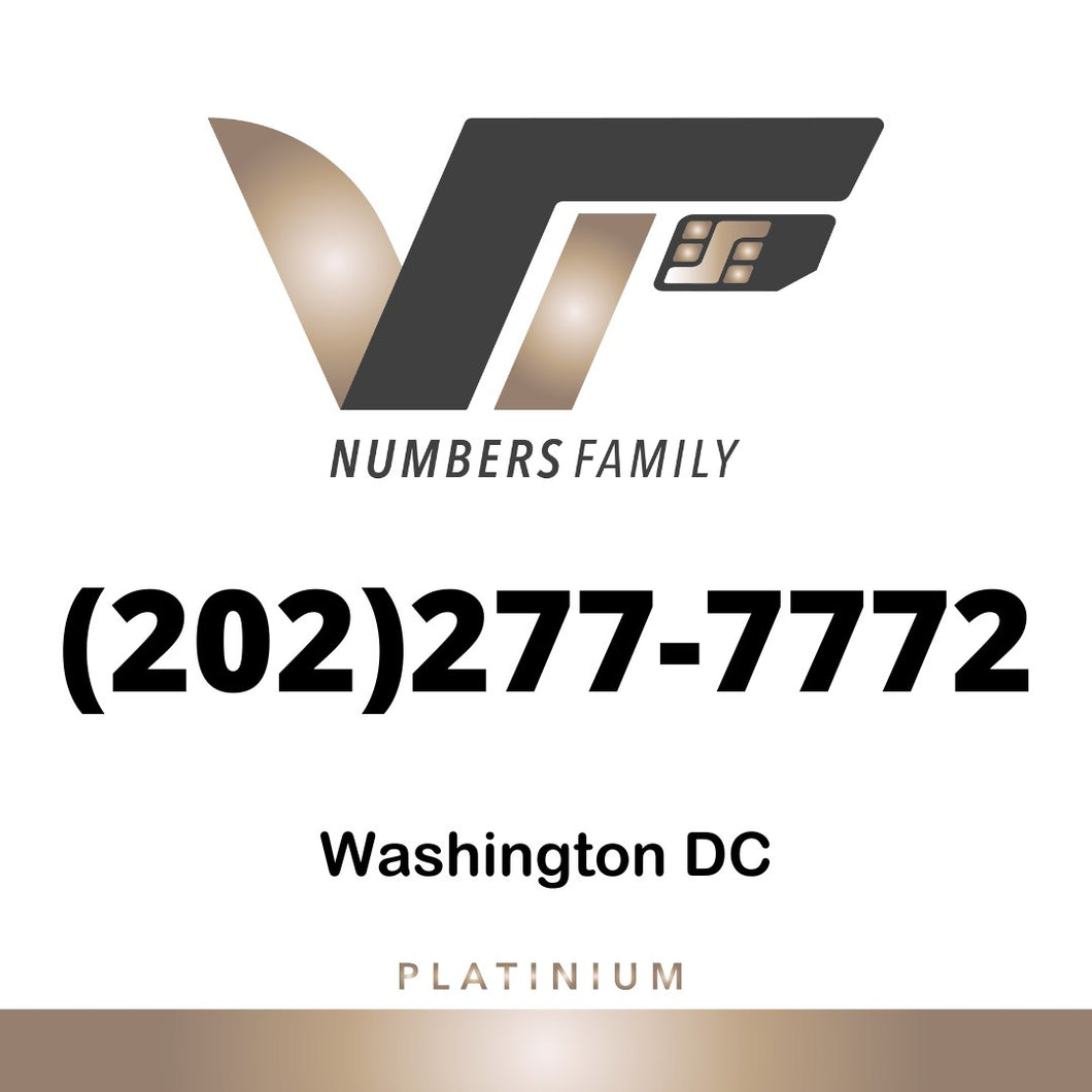 Platinum VIP Number (202) 277-7772