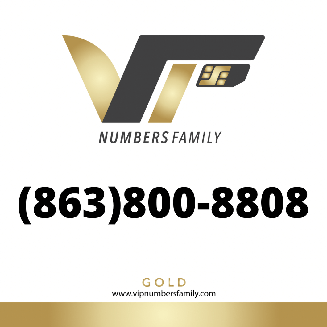 Gold VIP Number (863) 800-8808