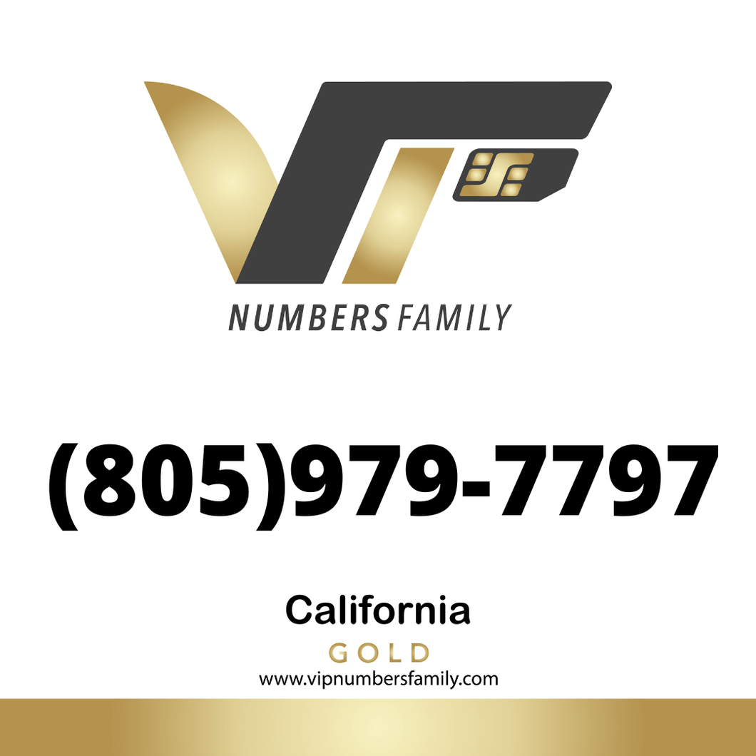 Gold VIP Number (805) 979-7797