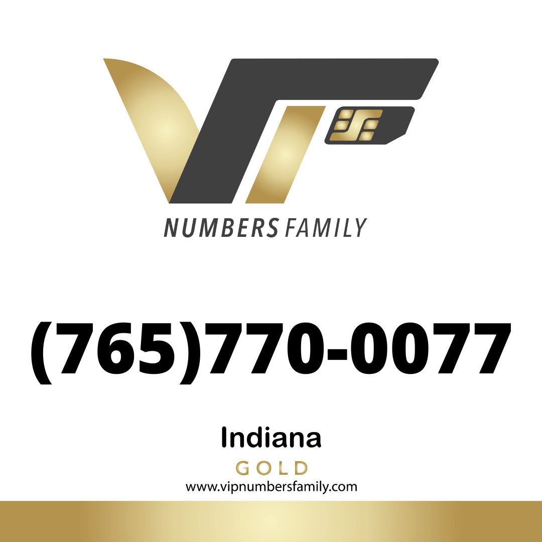 Gold VIP Number (765) 770-0077