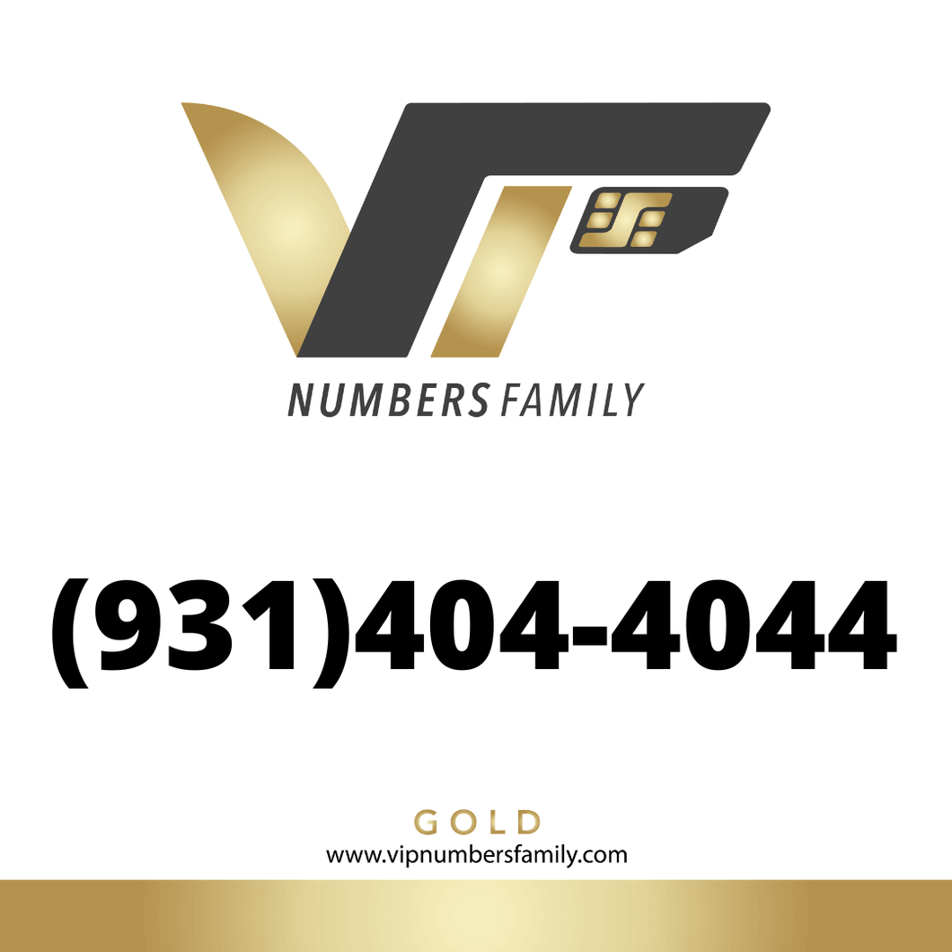 Gold VIP Number (931) 404-4044