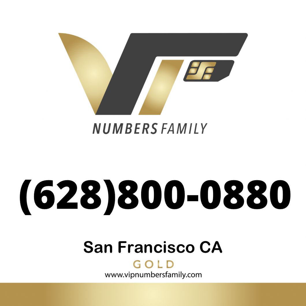 Gold VIP Number (628) 800-0880