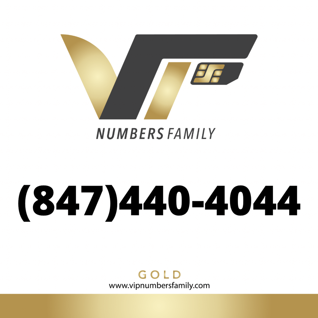 Gold VIP Number (847) 440-4044