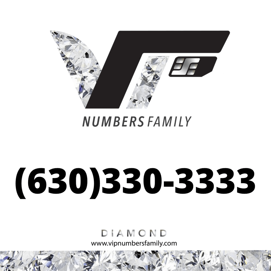 Diamond VIP Number (630) 330-3333