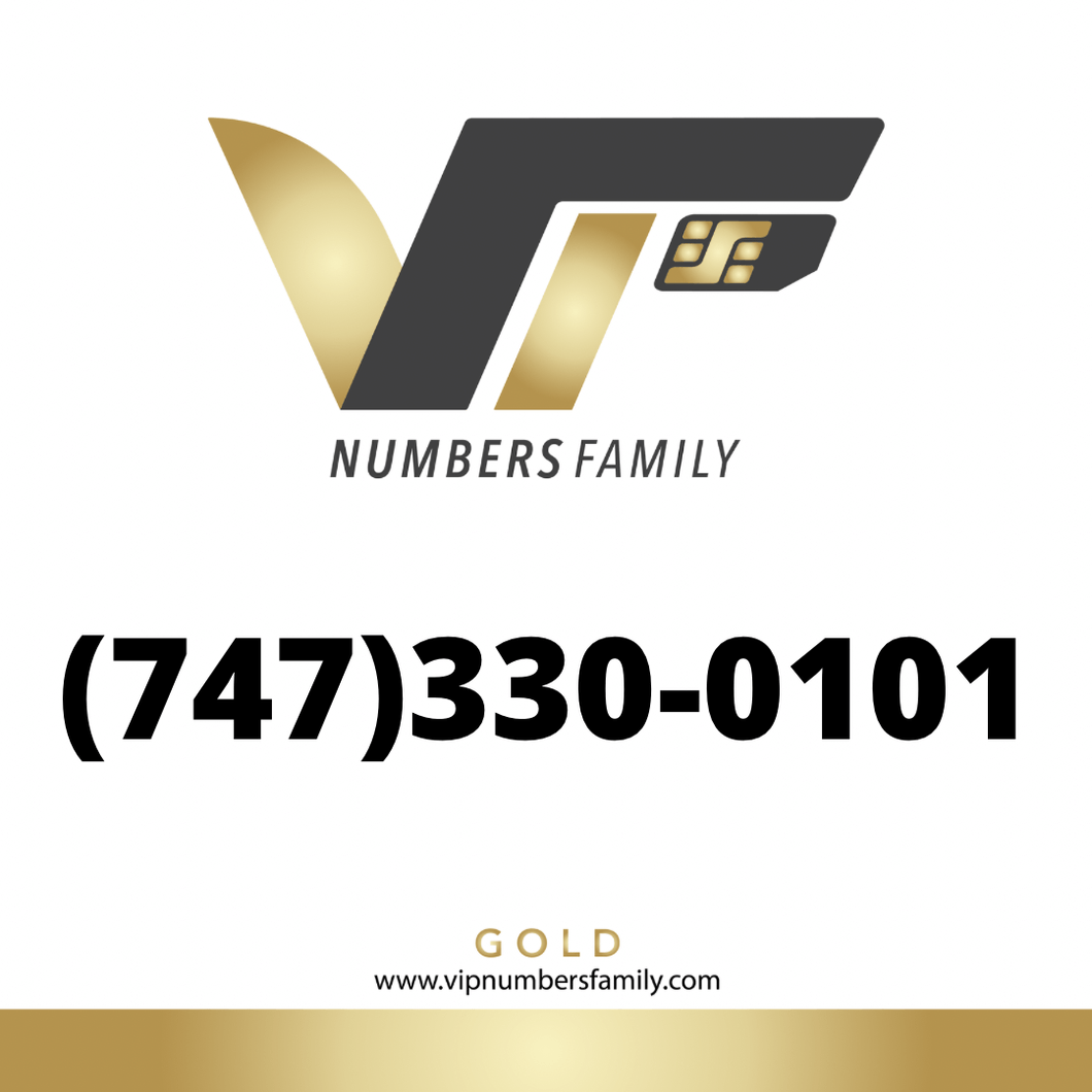 Gold VIP Number (747) 330-0101