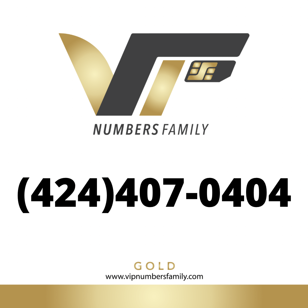 Gold VIP Number (424) 407-0404