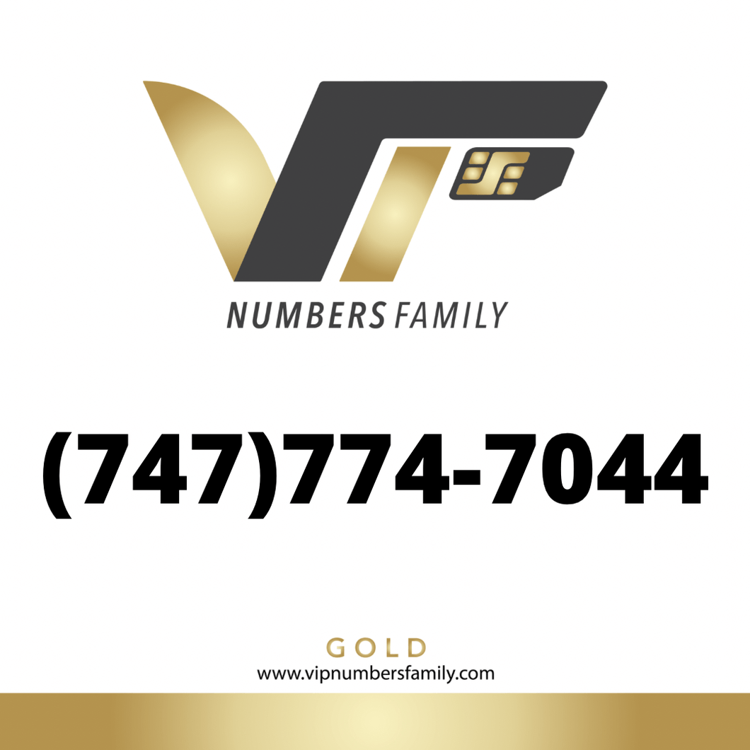 Gold VIP Number (747) 774-7044