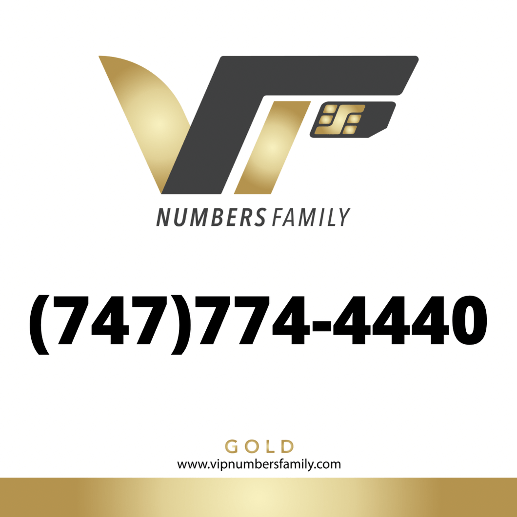 Gold VIP Number (747) 774-4440