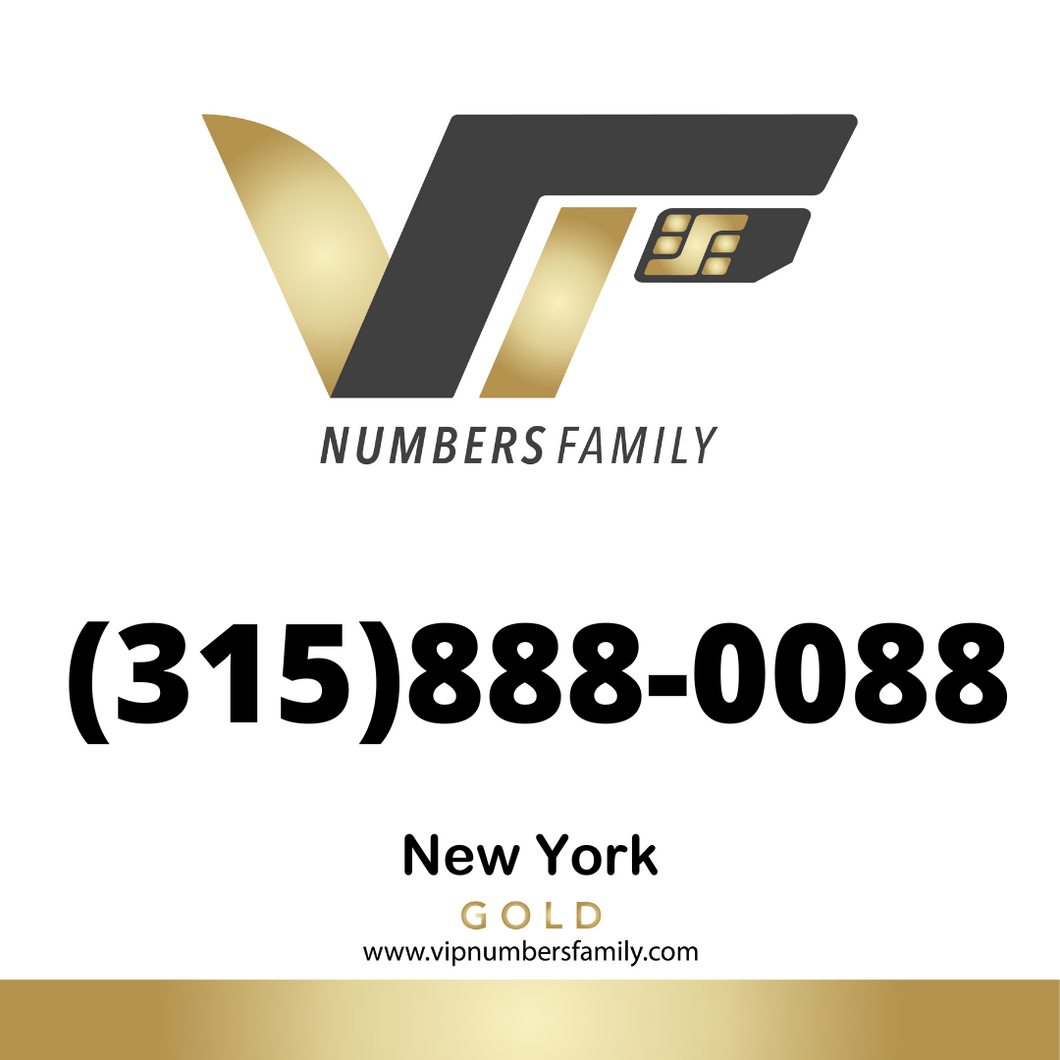 Gold VIP Number (315) 888-0088