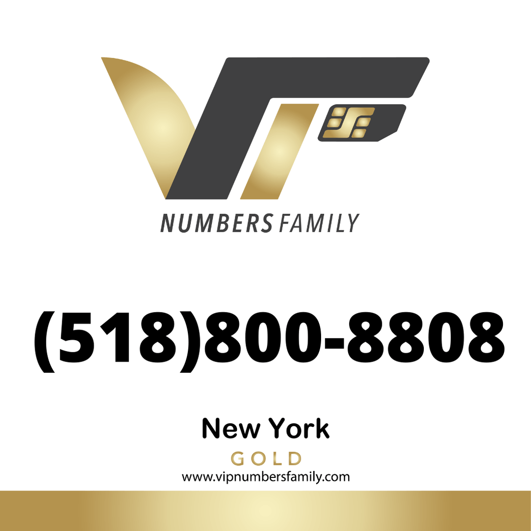 Gold VIP Number (518) 800-8808