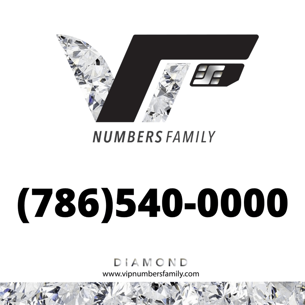 Diamond VIP Number (786) 540-0000