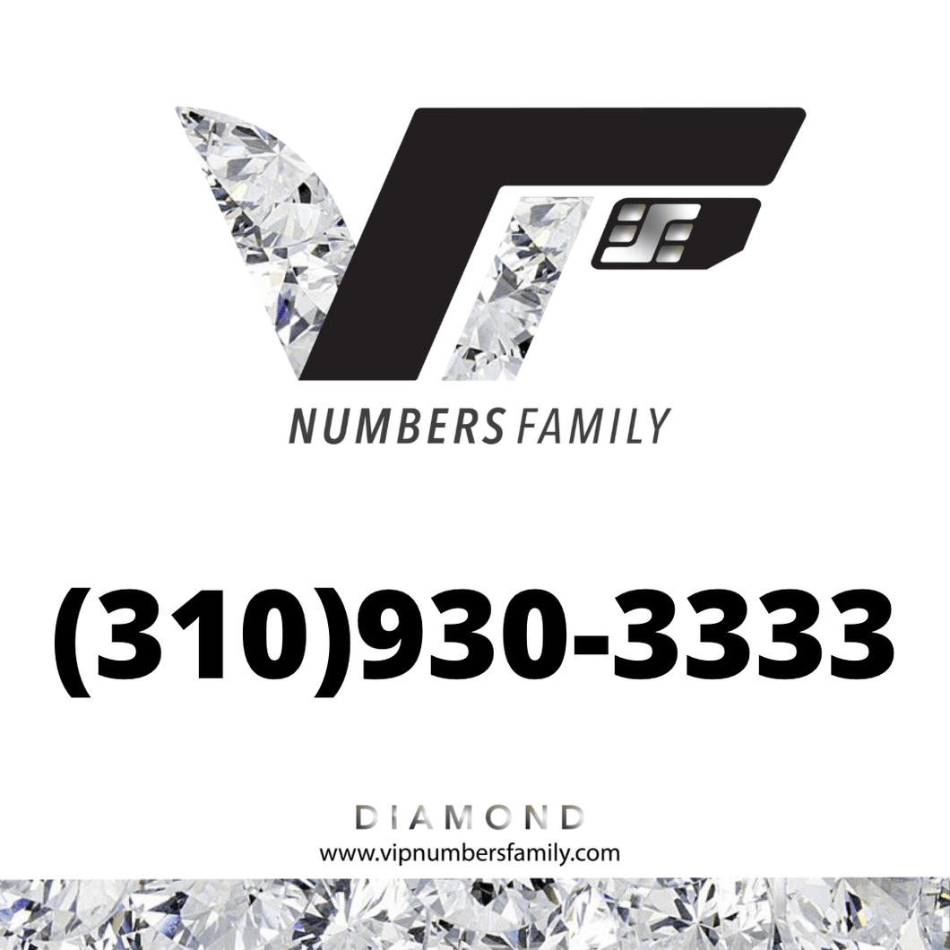 Diamond VIP Number (310) 930-3333