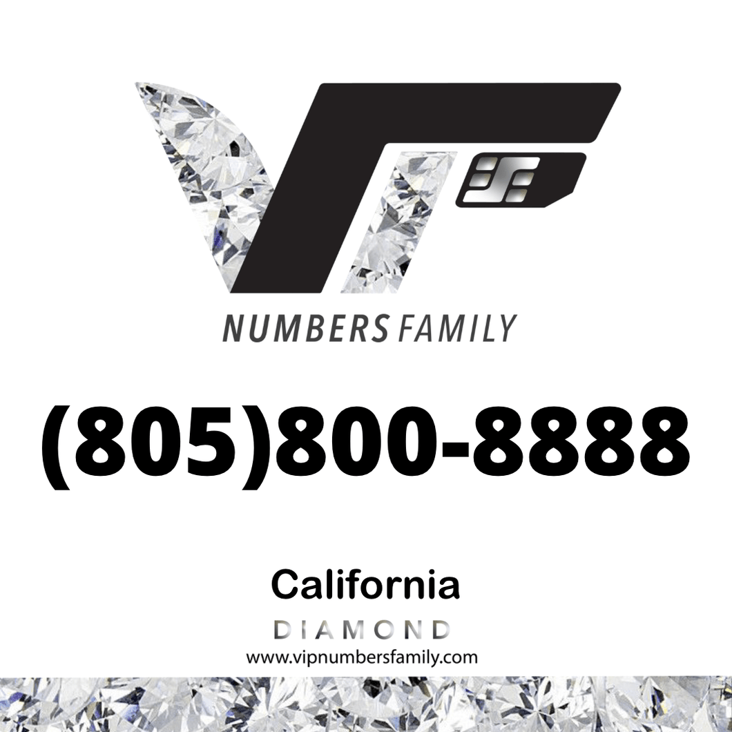 Diamond VIP Number (805) 800-8888