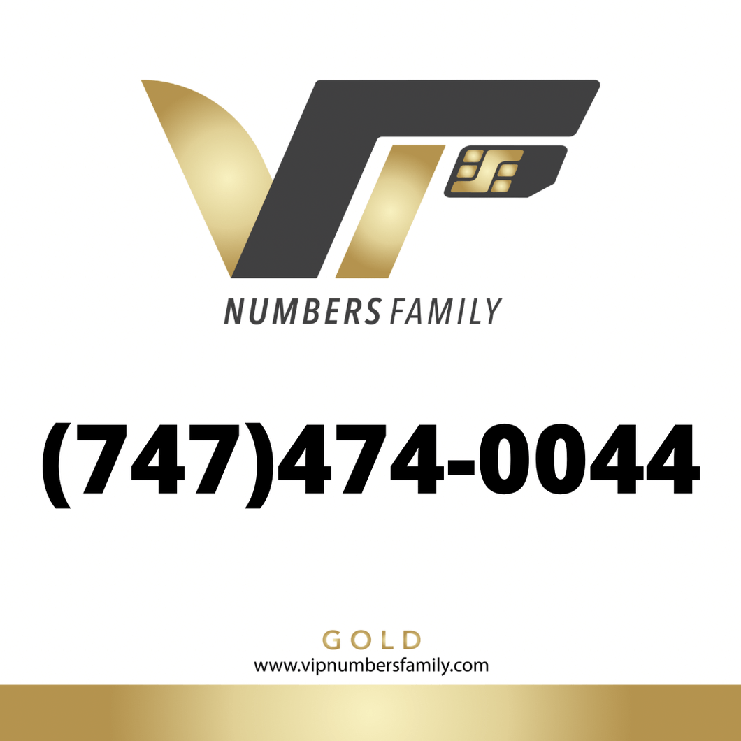 Gold VIP Number (747) 474-0044