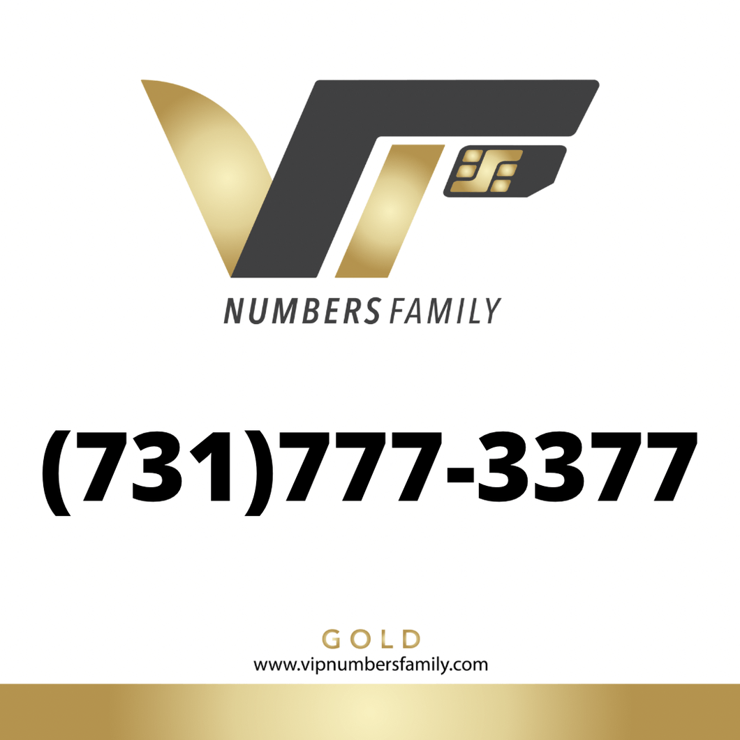 Gold VIP Number (731) 777-3377