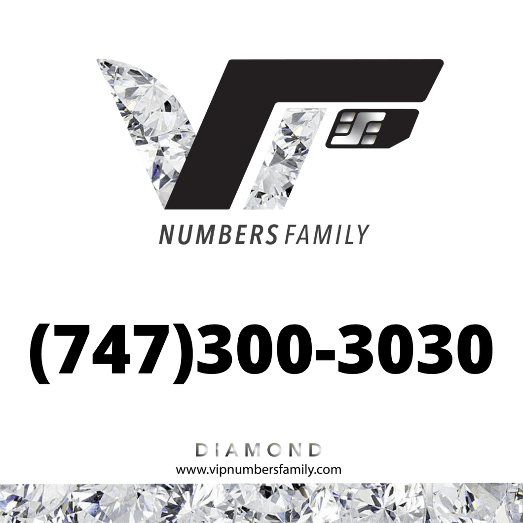 Diamond VIP Number (747) 300-3030